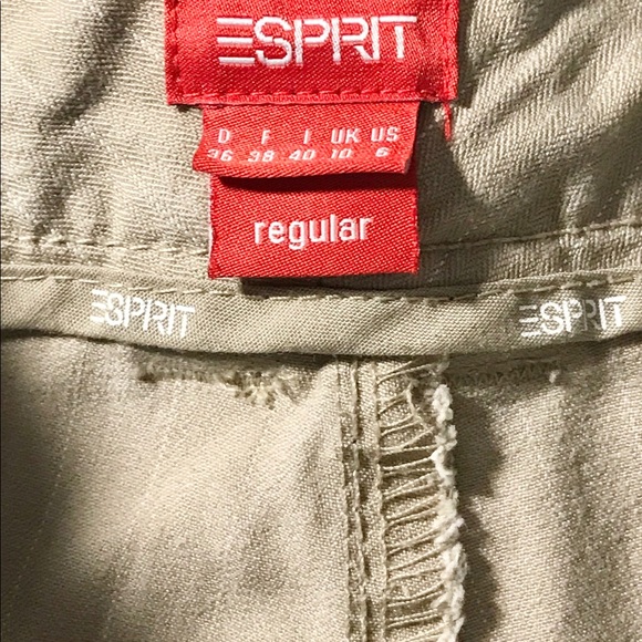 Esprit Khaki Pinstripes Pants - Picture 6 of 8